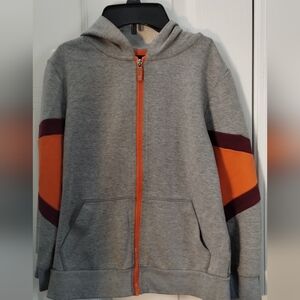 Boy's Athletic Works Gray Hoodie with Orange and Maroon Details